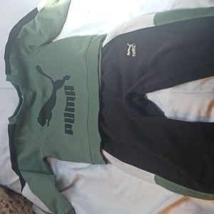 Puma kids sweat shirt and pants.  Matching